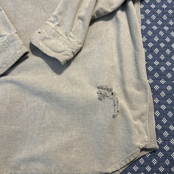 Carhartt Work Shirt, Well Worn look gray button down Sz M - Picture 7 of 10